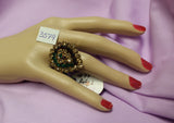Finger Ring 3579 Golden Zircons Shieno Sarees