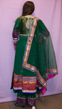 Flared 3619 Green Blue Burgundy Suit Shieno Sarees