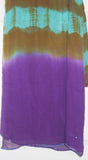 Scarf 361 Purple Chiffon Tie Dye Dupatta Chunni Shawl Wrap Shieno