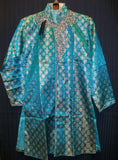 Boy’s 3629 Turquoise Sherwani Kurta Pajama Dupatta Shieno Sarees