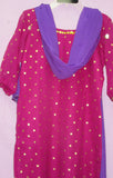 Suit 3768 Magenta Georgette Kameez Small Purple Crepe Salwar