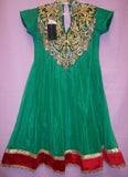 Girl’s 3983 Green Anarkali Churidar Salwar Kameez Shieno