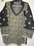 Blouse 039 Cotton Black Hand Embroidered Small Size Tunic Top Kurti