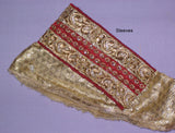 Saree 4003 Maroon Net Golden Silk Half & Half Sari Choli Shieno Sarees