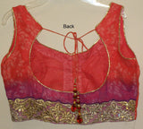 Choli 4014 Red Purple Net Jacquard Party Wear L Large size