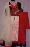 Girl’s 4044 White Red Anarkali Churidar Suit Shieno Sarees