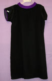 Blouse 4057 Black Georgette Purple Medium Size Kurti Tunic Shirt