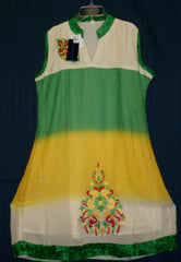 Blouse 4058 Yellow Green Shirt Kameez Indian Designer Kurti