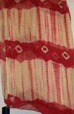 Scarf 416 Red Mustard Georgette Tie Dye Dupatta Chunni Shawl Shieno Sarees
