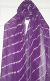 Tie Dye Purple Chiffon Scarf Dupatta