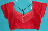 Choli 4243 Red Dobby Large Choli Sari Blouse Shieno Sarees Pleasanton bay area