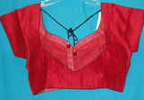 Choli 4243 Red Dobby Large Choli Sari Blouse Shieno Sarees Pleasanton bay area