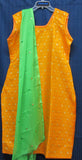 Salwar Kameez Dupatta 4277 L Size Saffron Gold Jamawar Party Wear Shieno Sarees