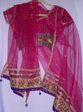 Girl’s Lehenga 4331 Magenta Lehenga Sharara Sari Choli Shieno