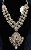 Necklace 4521 Silver Set Polki Indian Designer Shieno Sarees