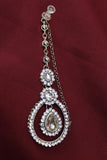 Necklace 4522 Set Polki Silver Indian Designer Shieno Sarees