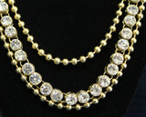 Necklace 4526 Golden Crystal Polki Necklace Set Shieno Sarees