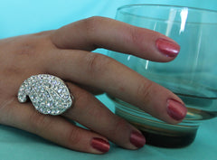 Rings 4534 Silver CZ Finger Rings Indian Rings Shieno Sarees