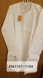 Men's 4561104 White Cotton Kurta Pajama Set Assorted Size