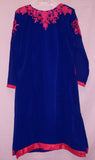 Blouse 4570 Blue Georgette Kurti Tunic Shirt Indian Shieno