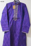 Men's 4581150 Purple Jacquard Kurta Pajama Set Small 36 Size