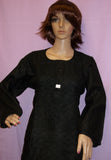 Blouse 465 Black Cotton Embroidered Tunic Top Kurti Medium M Size