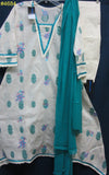 Suit 4684 Off White Turquoise Salwar Kameez Dupatta M Size Suit