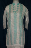 Blouse 473 White Cotton Embroidered Tunic Top Kurti Shieno