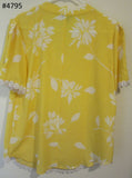 Blouse 4795 Ann Taylor White Yellow Georgette M Size Blouse Kurti