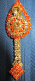 Saree Pin 4810 Gold CZ Indian Sari Brooch Pin