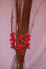 Straw Bunch with Red Beads $ Flowers