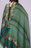 Shawl 5150 Green Pashmina Angora Kashmiri Winter Wear Shawl Wrap