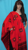 Shawl 5152 Red Pashmina Angora Kashmiri Winter Wear Wrap Shieno