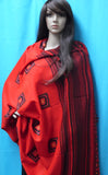 Shawl 5152 Red Pashmina Angora Kashmiri Winter Wear Wrap Shieno