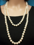 Pearls 516 Pearl White String Indian Necklace Shieno Sarees