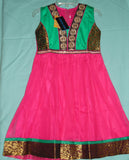 Girl’s Anarkali 5310 Green Pink Anarkali Churidar Suit Shieno Sarees Pleasanton