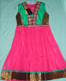 Girl’s Anarkali 5310 Green Pink Anarkali Churidar Suit Shieno Sarees Pleasanton