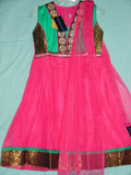 Girl’s Anarkali 5310 Green Pink Anarkali Churidar Suit Shieno Sarees Pleasanton