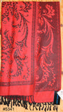 Shawl 5342 Red Winter Wear Pashmina Angora Kashmiri Shawl Wrap Shieno