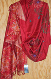 Shawl 5354 Red Winter Stole Wrap Shieno Sarees