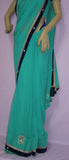 Saree 5392 Green Georgette Party Wear Designer Sari Choli Shieno Sarees