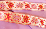 Trim 542 Lilac Floral Satin Ribbon Trim Craft Shieno Sarees