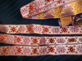 Trim 542 Lilac Floral Satin Ribbon Trim Craft Shieno Sarees