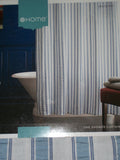 Shower Curtain 544 Blue Seersucker stripes fabric Shower Curtain Shieno