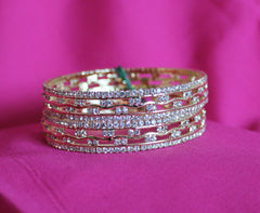 Bangles 5481 Golden Bangle Kadra Indian Polki Jewelry Bracelet Sarees