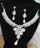 Necklace Set 5493 Indian Designer Silver Necklace Shieno Sarees