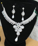 Necklace Set 5493 Indian Designer Silver Necklace Shieno Sarees