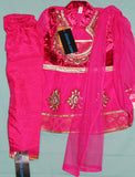 Girl’s Anarkali 5558 Pink Net Velvet Anarkali Churidar Suit Shieno Sarees