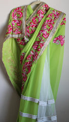 Saree Bollywood 5582 Green Indian Party Wear Sari Blouse Choli Shieno Sarees