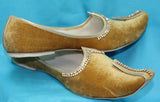 Mojari 5589 Golden Indian Juti Jooti Ballet Flat Saleem Shahi Khussa Shieno Sari